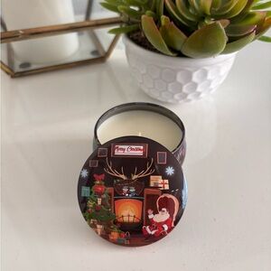 Holiday Scented Candle with Festive Design
